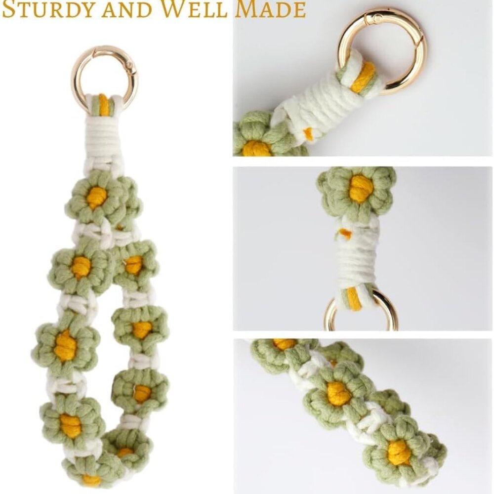 Macrame Keychain Wristlet Keychains For Women Wri… - image 6